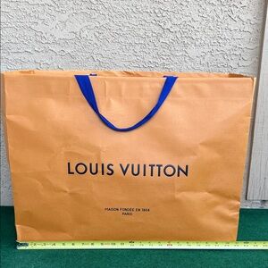 Louis Vuitton Tangerine Bag with Cobalt Handles